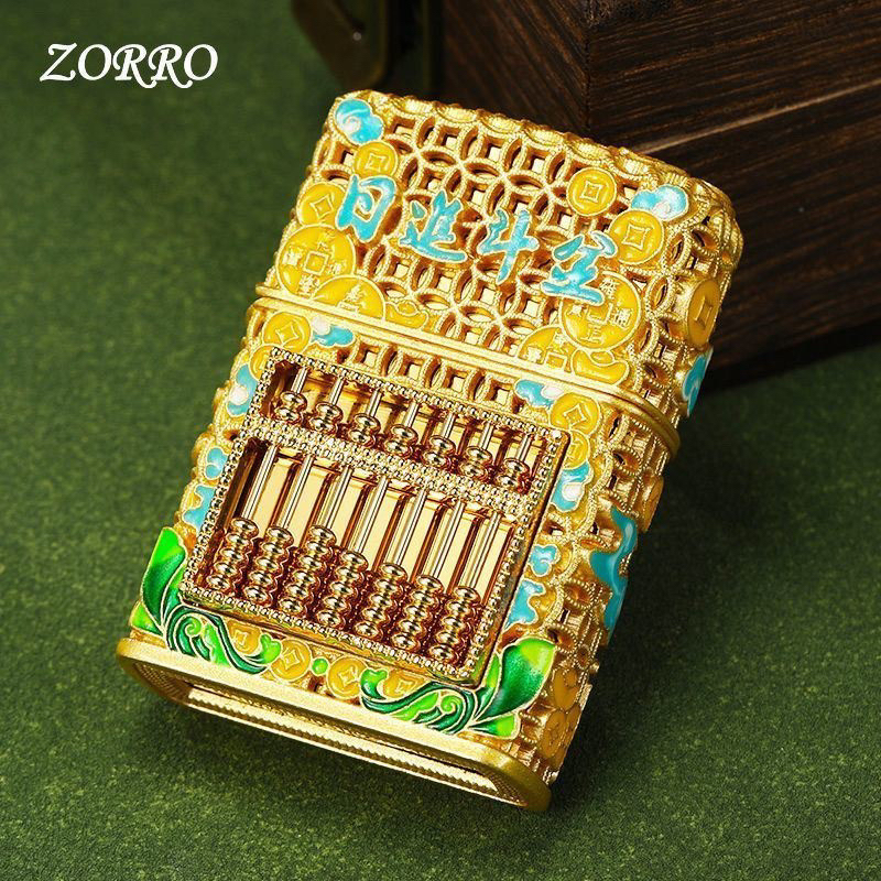 ZORRO佐罗珐琅日进斗金煤油防风打火机【全新机无煤油】
