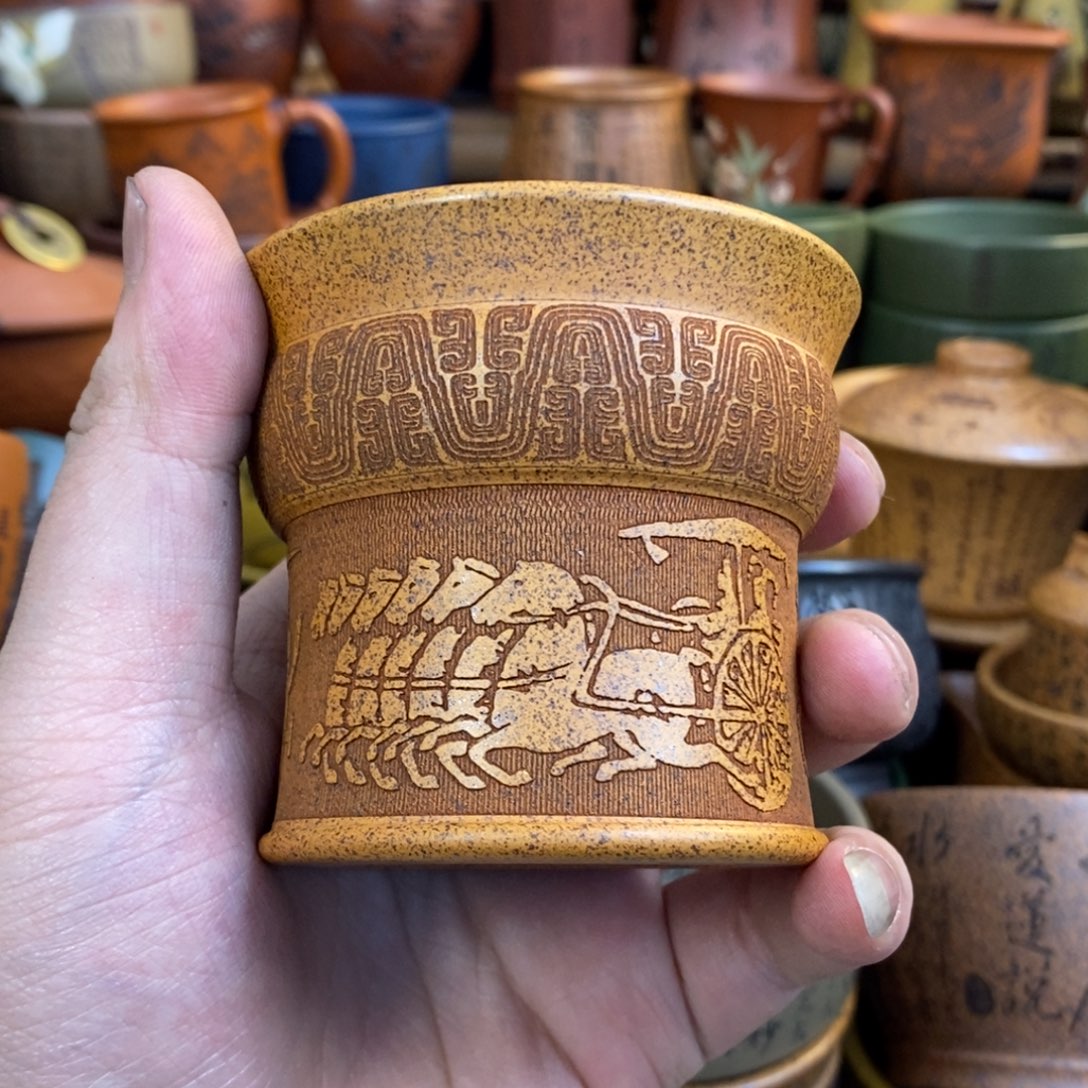 紫砂杯子宜兴全手工紫砂杯