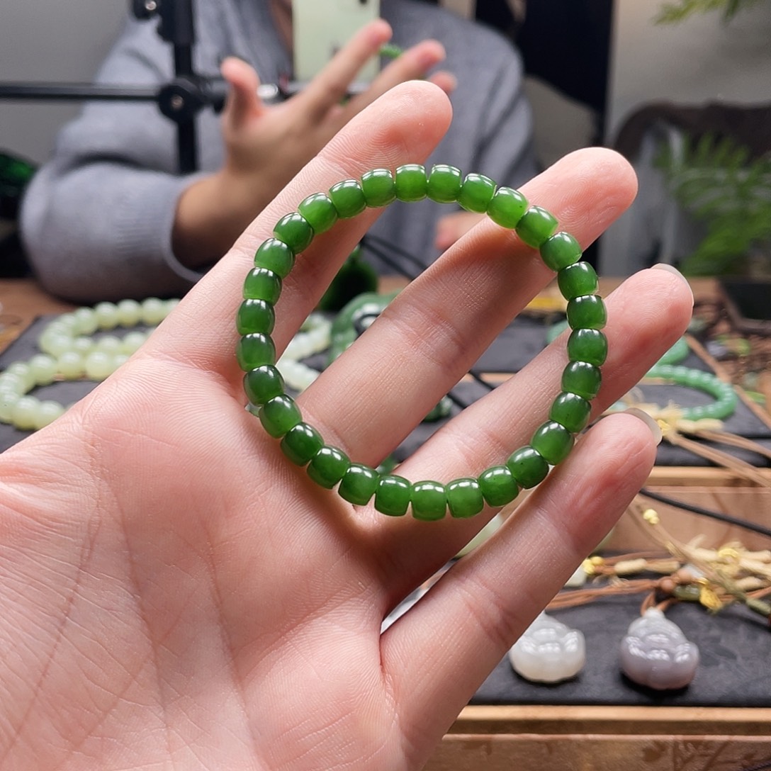 和田玉（碧玉）未镶嵌手串