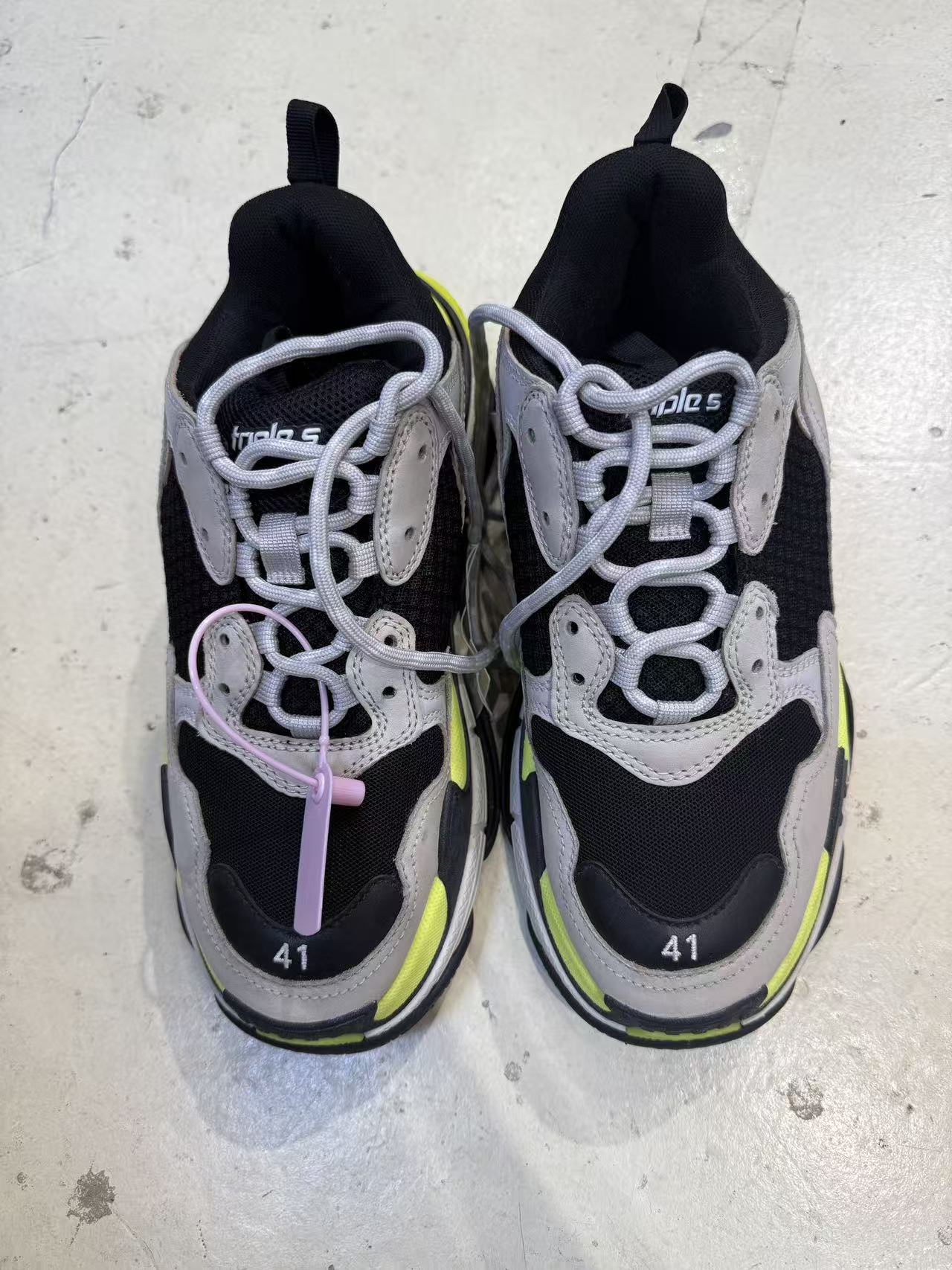 99新 Balenciaga/巴黎世家 41/巴黎世家黑绿老爹鞋/13123/JP