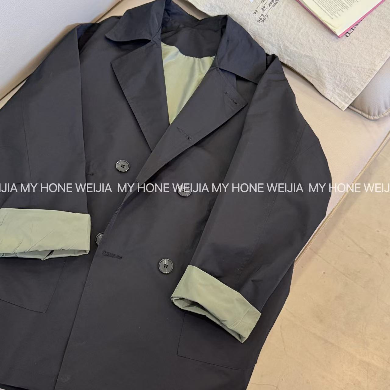 【WJ】秋款  丽  9211  三色风衣外套  （3-6）