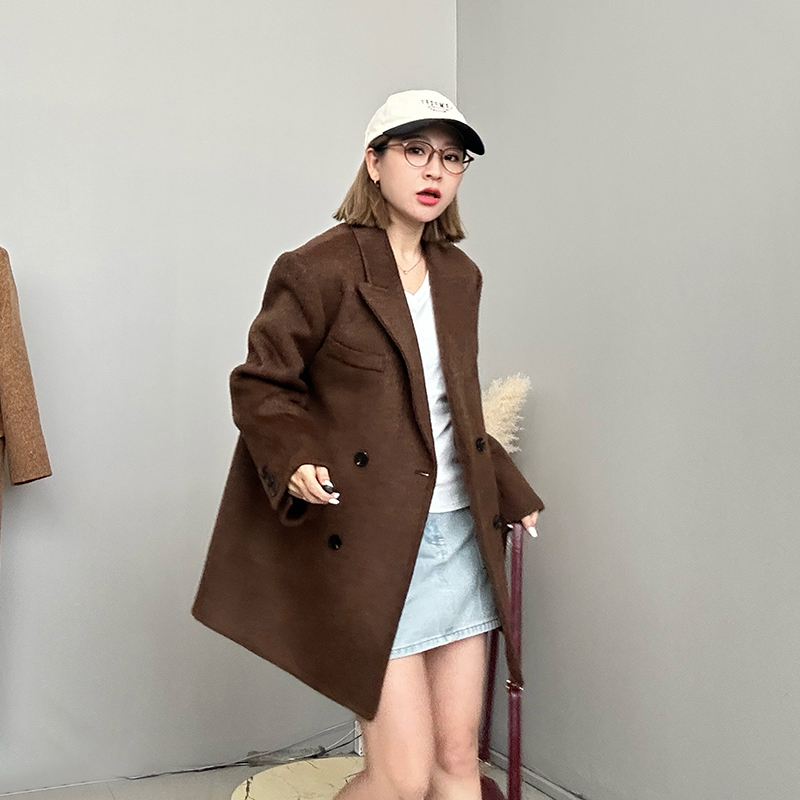 韩版女短款大衣外套时尚秋冬百搭气质