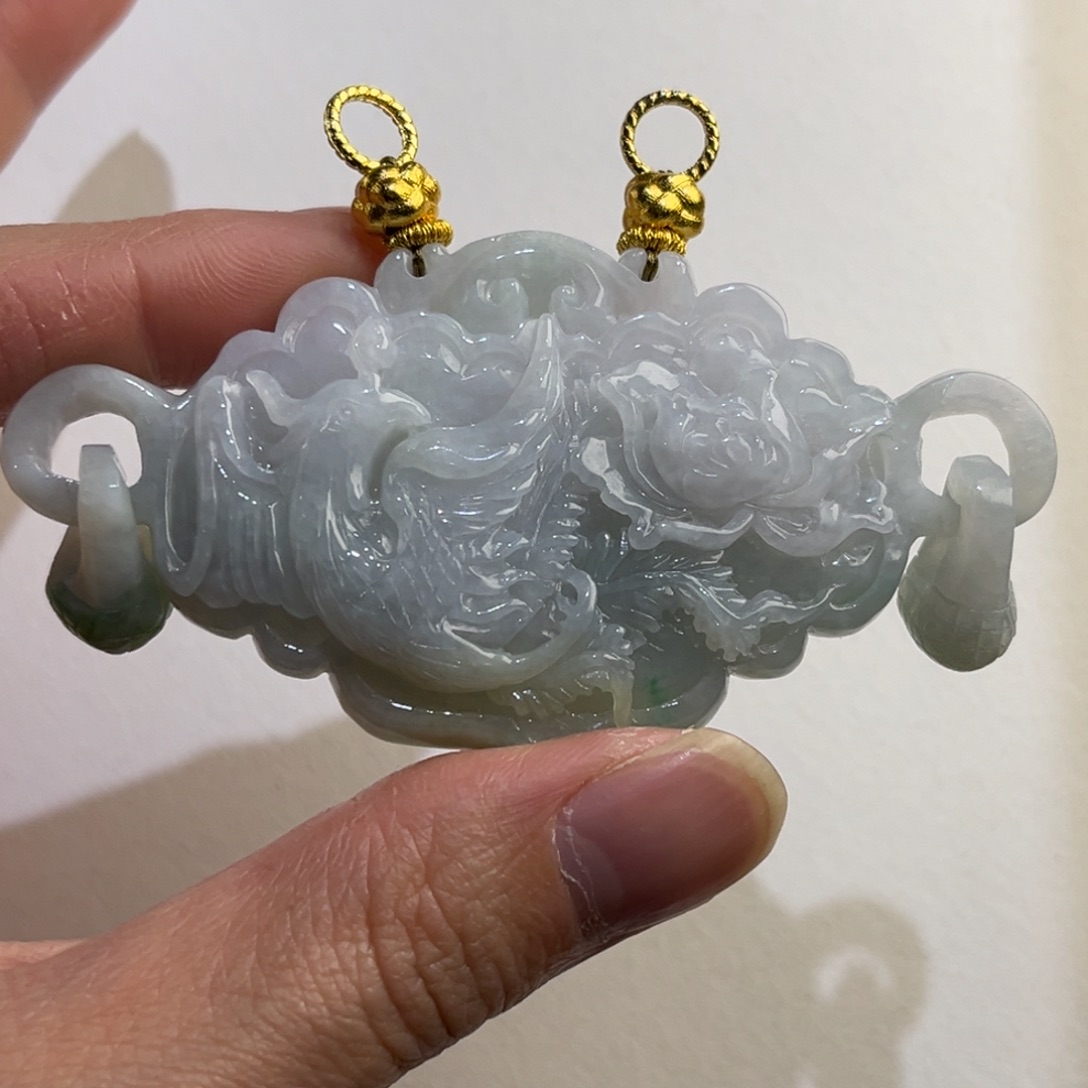 翡翠未镶嵌吊坠(赠链)代编织