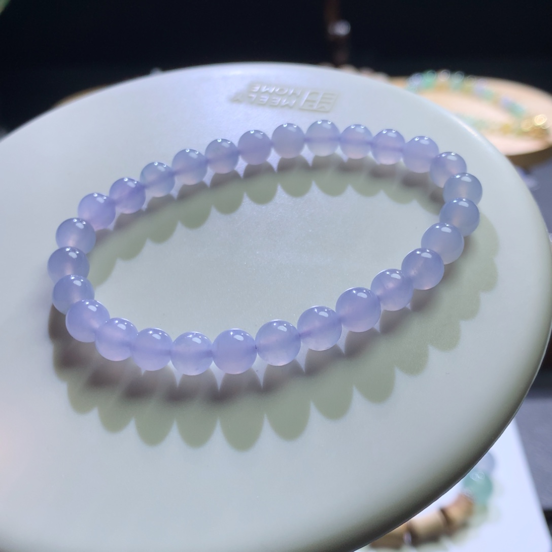 一****翡翠未镶嵌手串卡6紫串