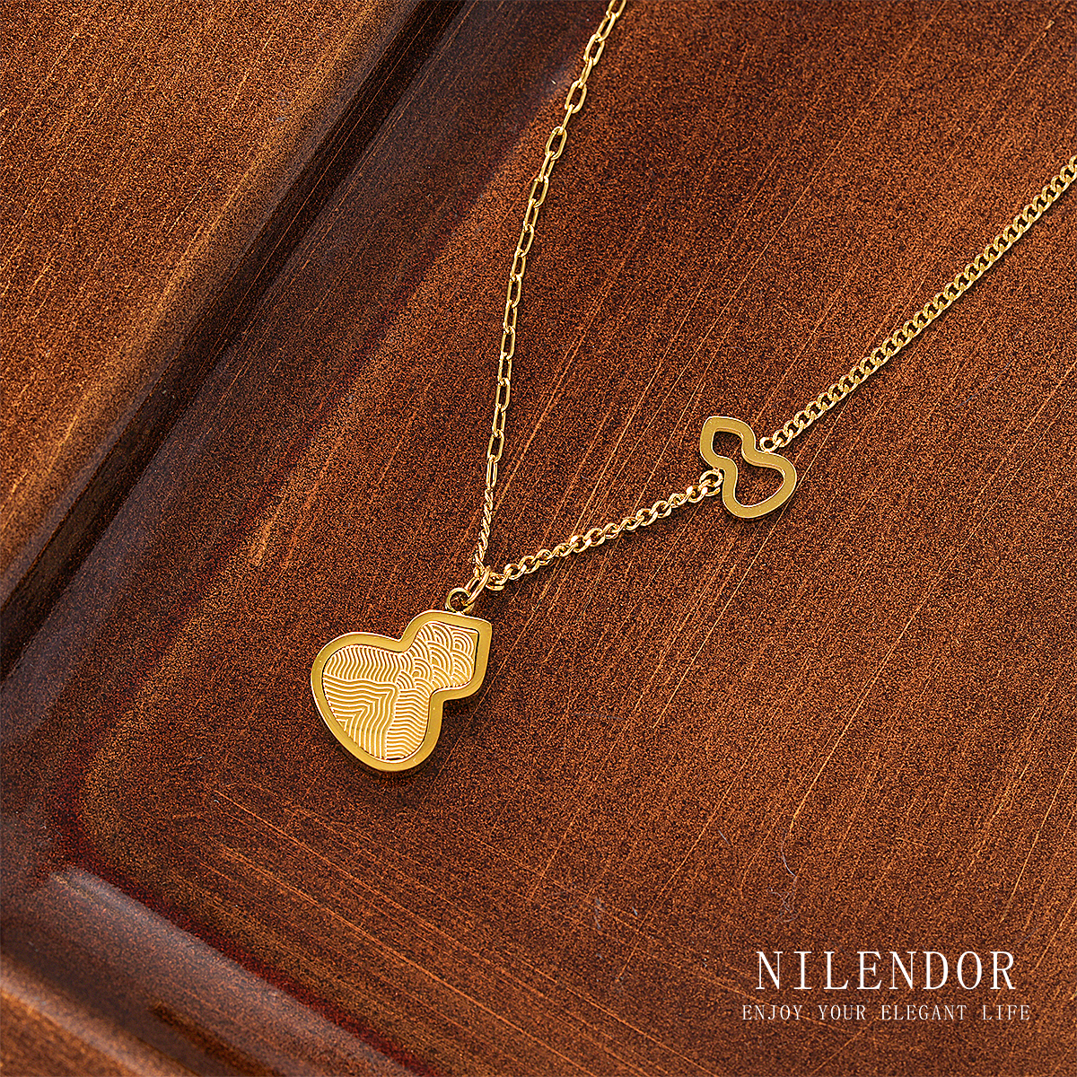 钛钢项链 XL-299民族风千里江山葫芦百搭时尚项链