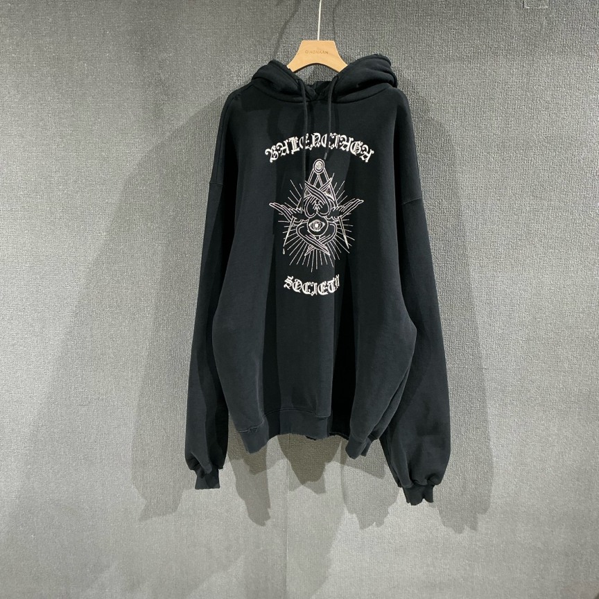 未使用 Balenciaga/巴黎世家 天使之眼帽衫卫衣 全新xs码/5094