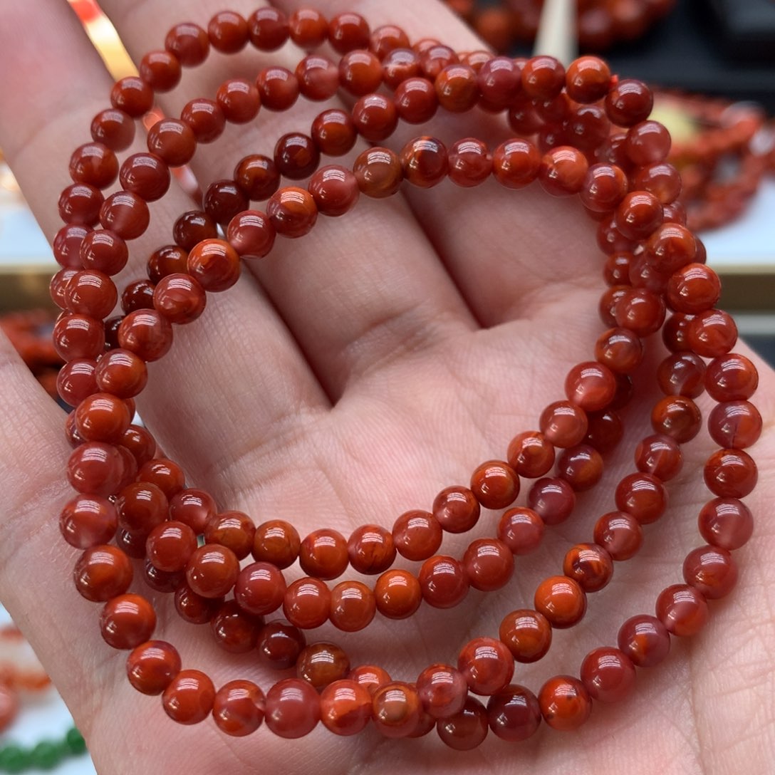 南红玛瑙手链未镶嵌