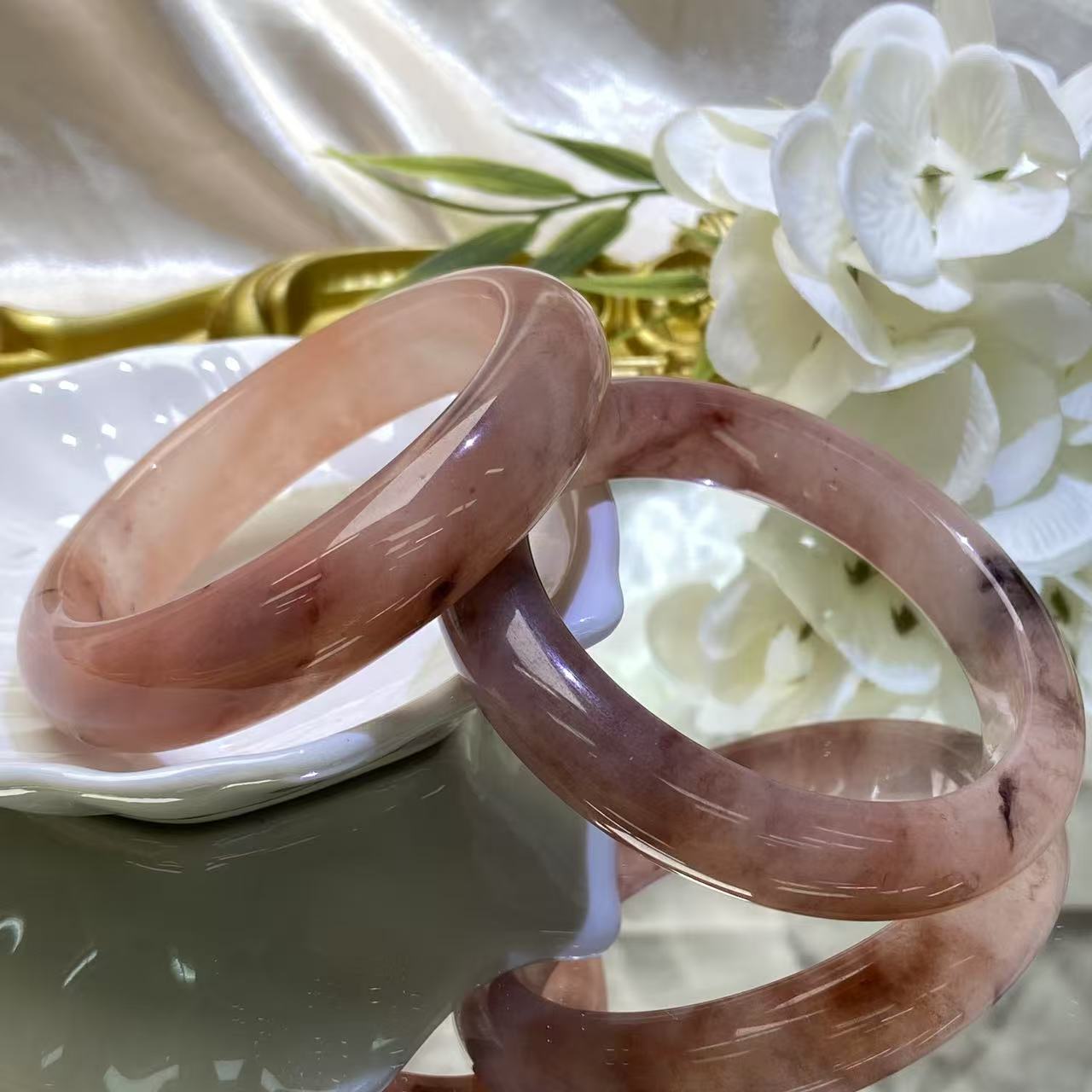 【星浩珠宝】金丝玉手镯10-10T50K65【多样性发一件】圈口50-62