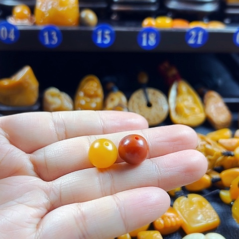 田黄石用****7田黄石珠子