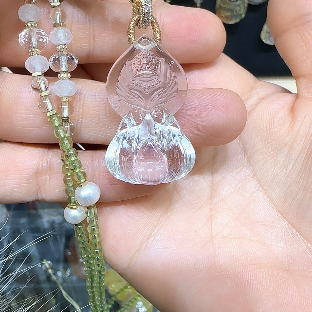 未镶嵌水晶颈饰天然