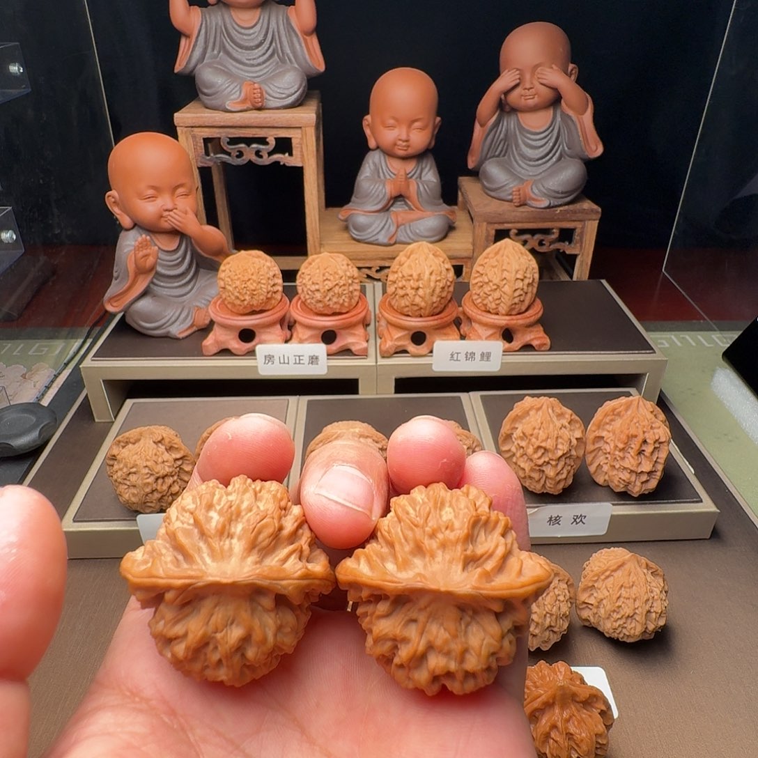 文玩核桃吊坠秦闷40全品白茬