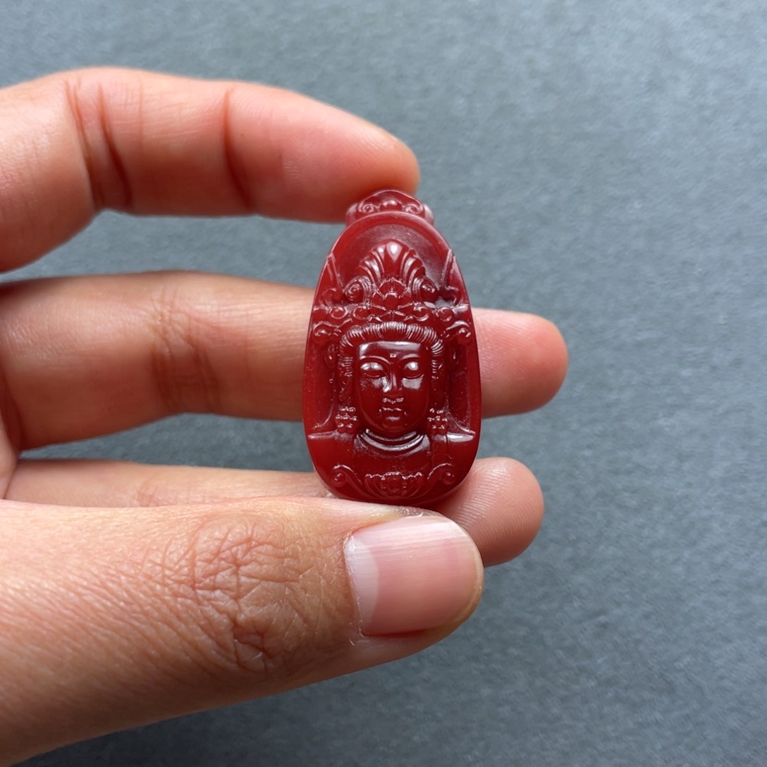 南红玛瑙配饰未镶嵌观音