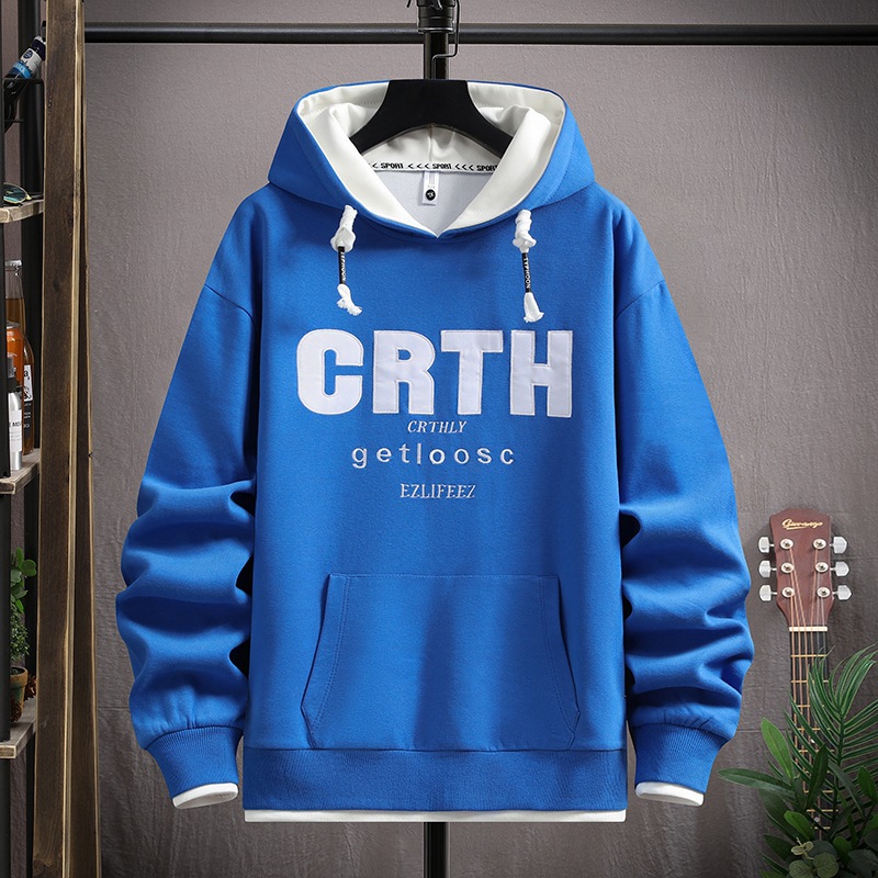 春秋美拉德时尚百搭青少年卫衣连帽男孩学生大童帅气韩版长袖