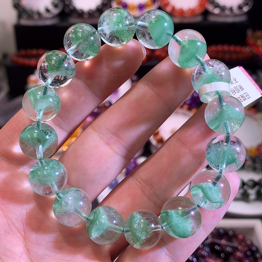 水晶手链未镶嵌翠幽灵金字塔13+