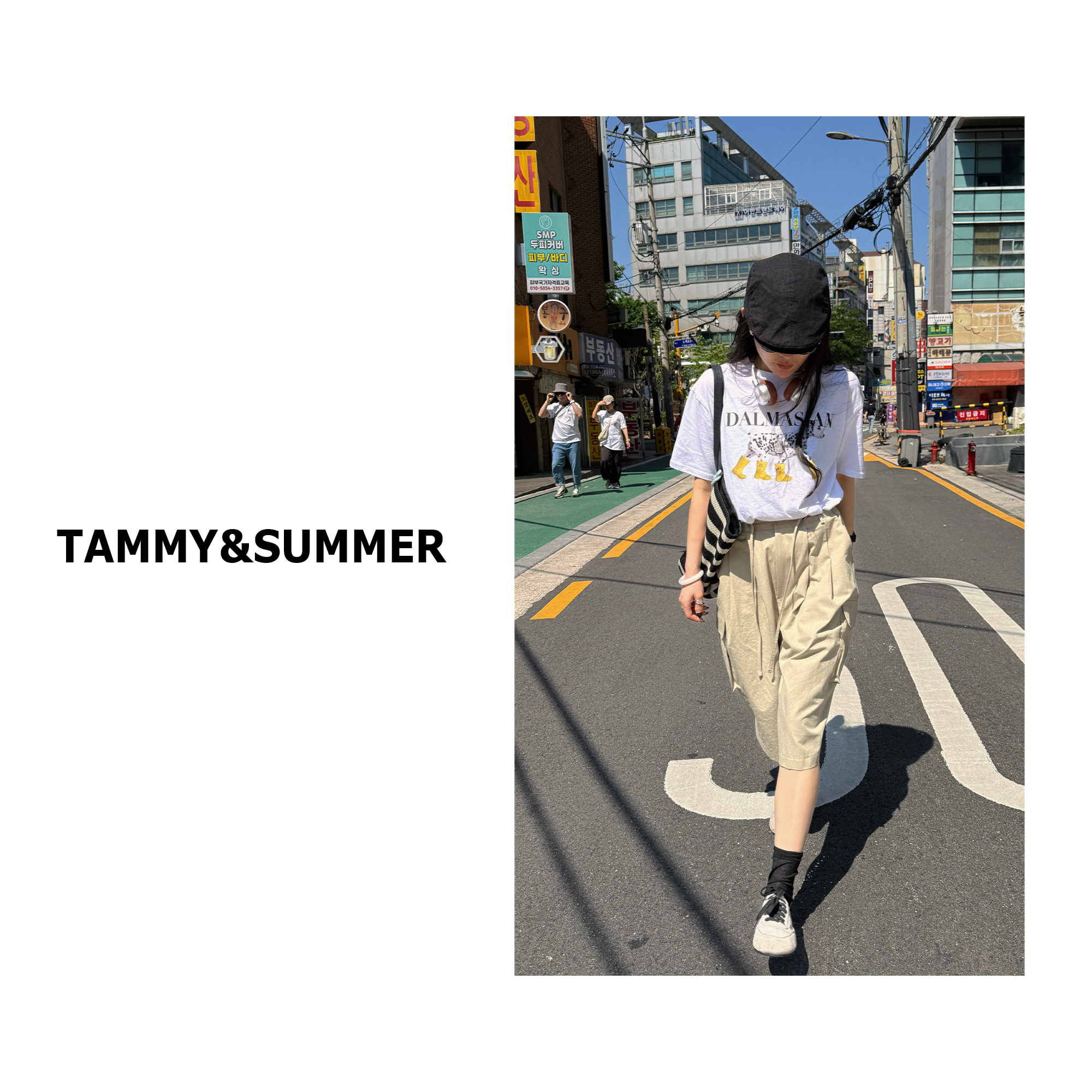 【Tammy&Summer】休闲简约百搭宽松圆领小狗显瘦短袖T恤上衣256608