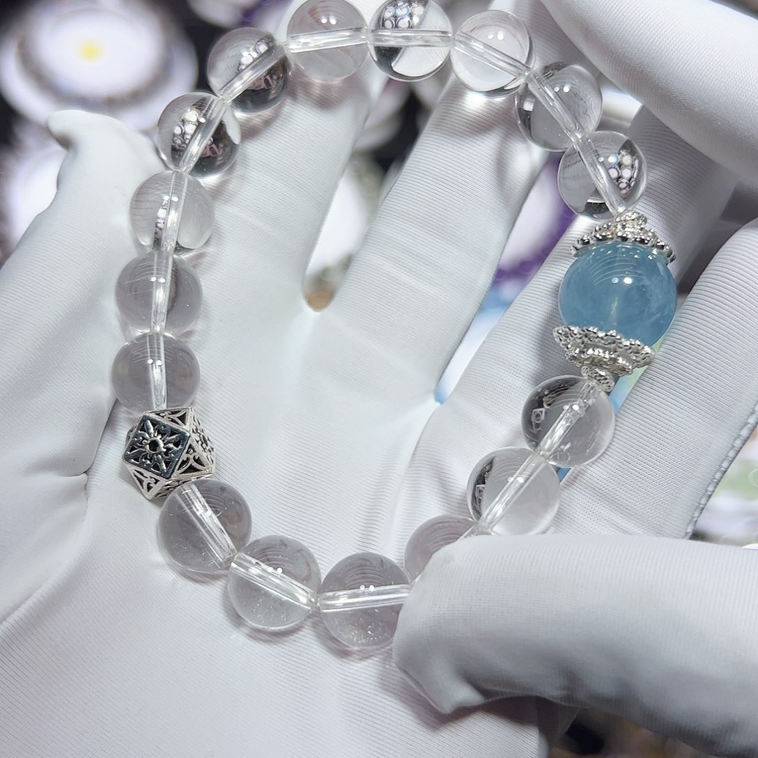 水晶手串未镶嵌白水晶