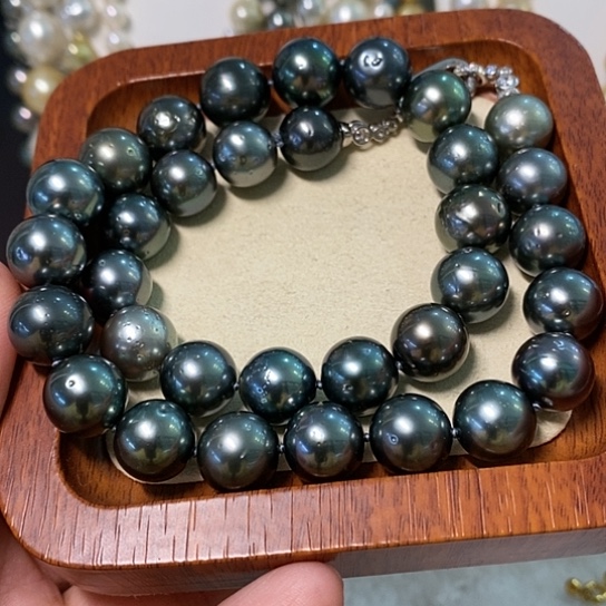 海水珍珠颈饰银S925镶嵌11-13