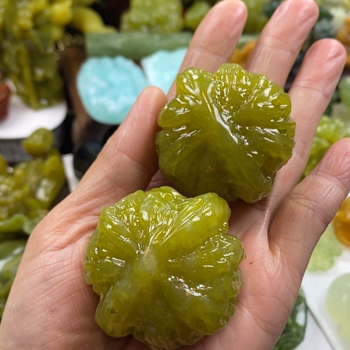 蛇纹石玉手把未镶嵌x*