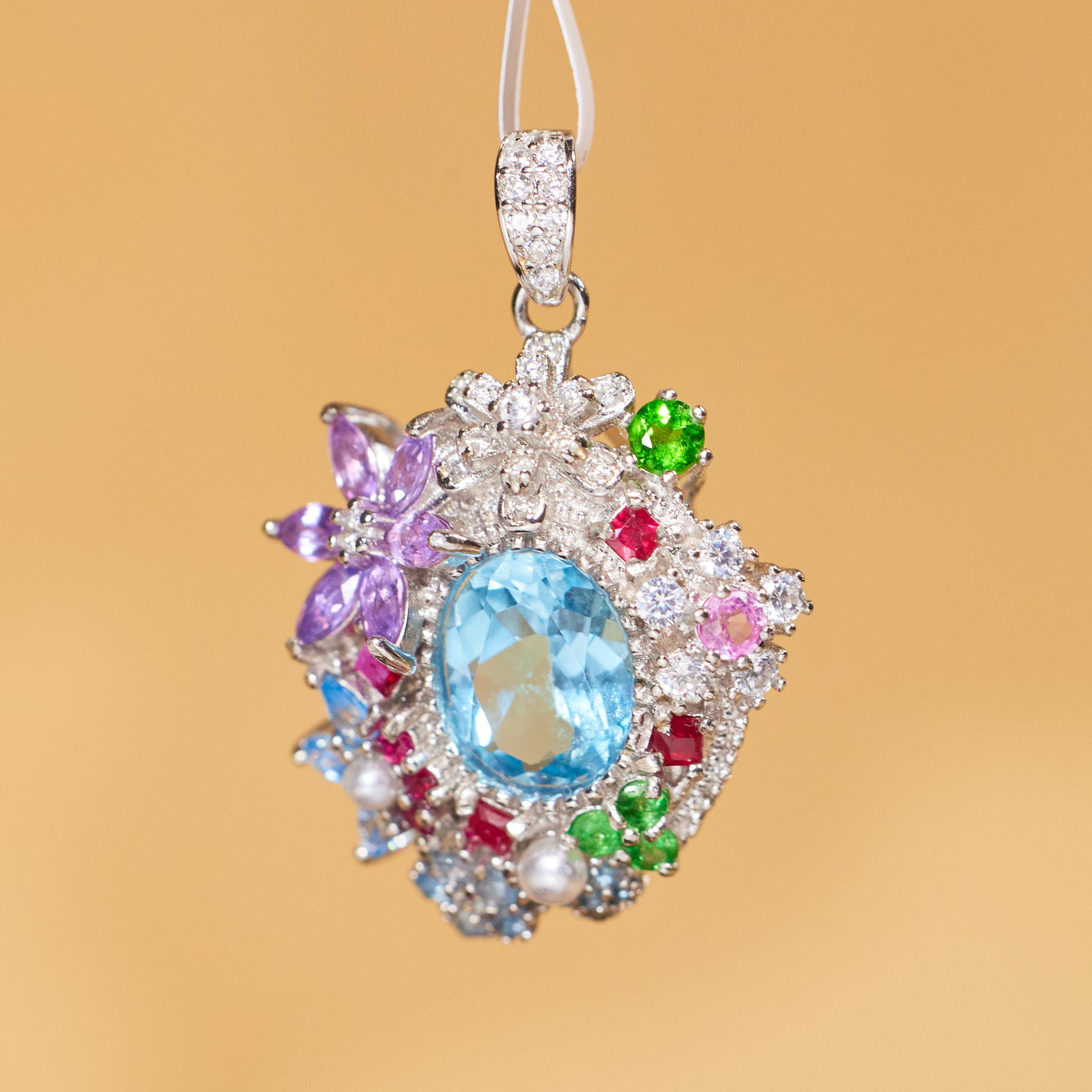 【歪歪】*托帕石吊坠*S925银镶嵌N4309