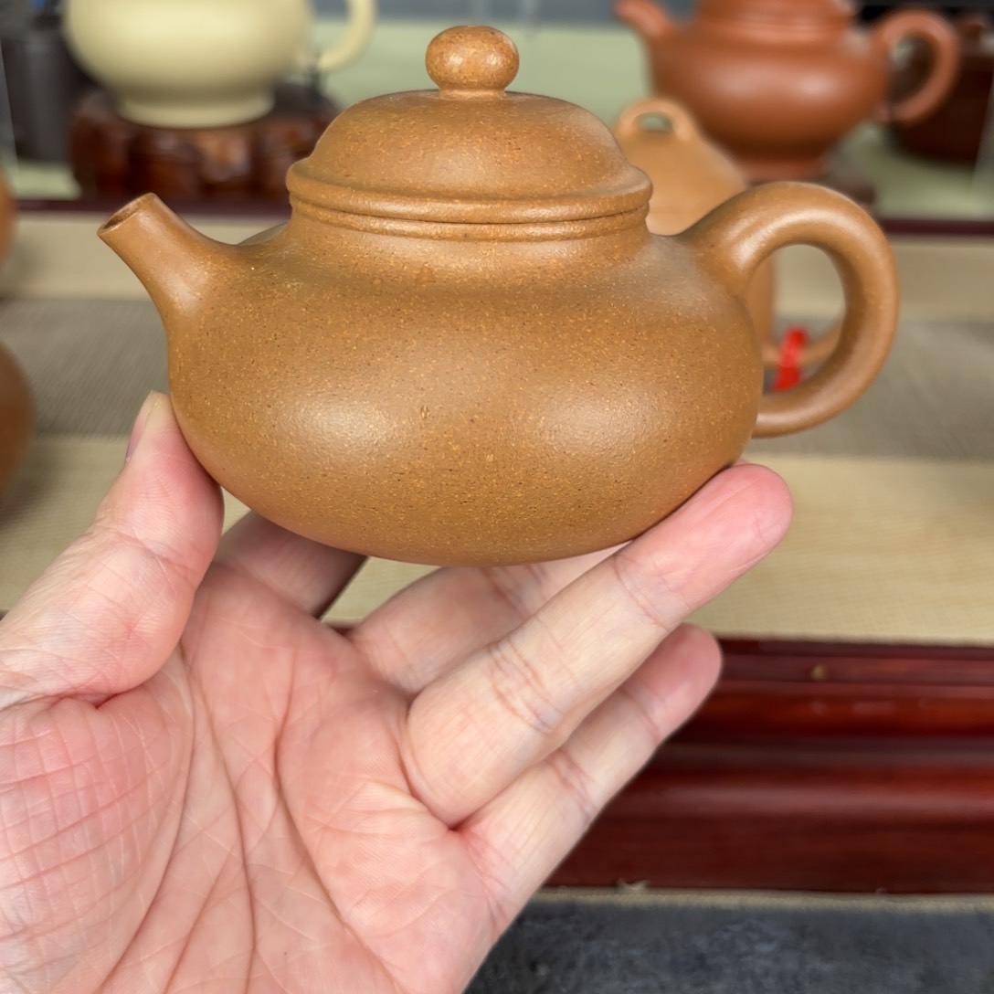 紫砂茶壶柒*鬮梨皮黄段40目微瑕容天