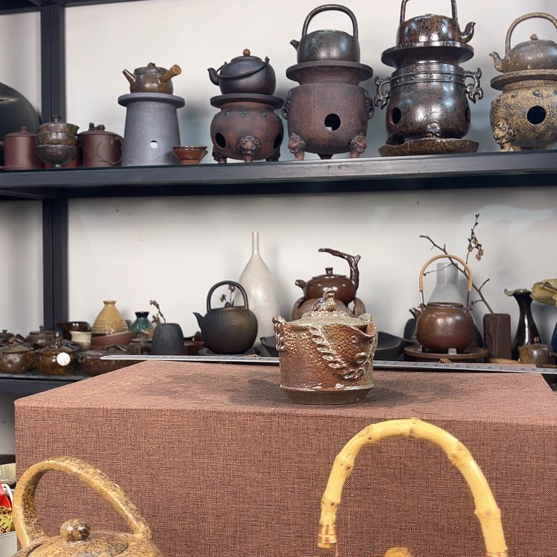 紫泥茶壶紫砂粗陶茶器