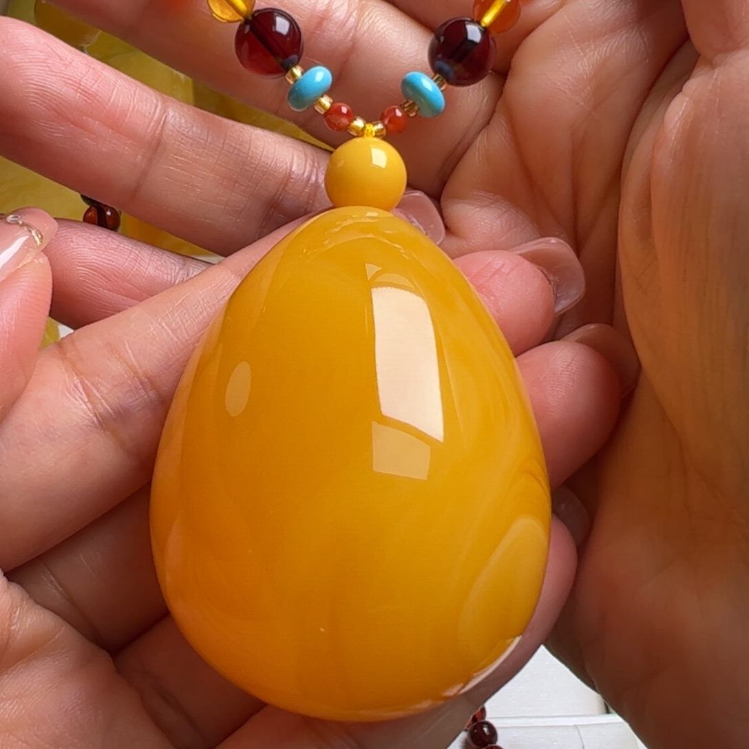 蜜蜡毛衣链未镶嵌无优化