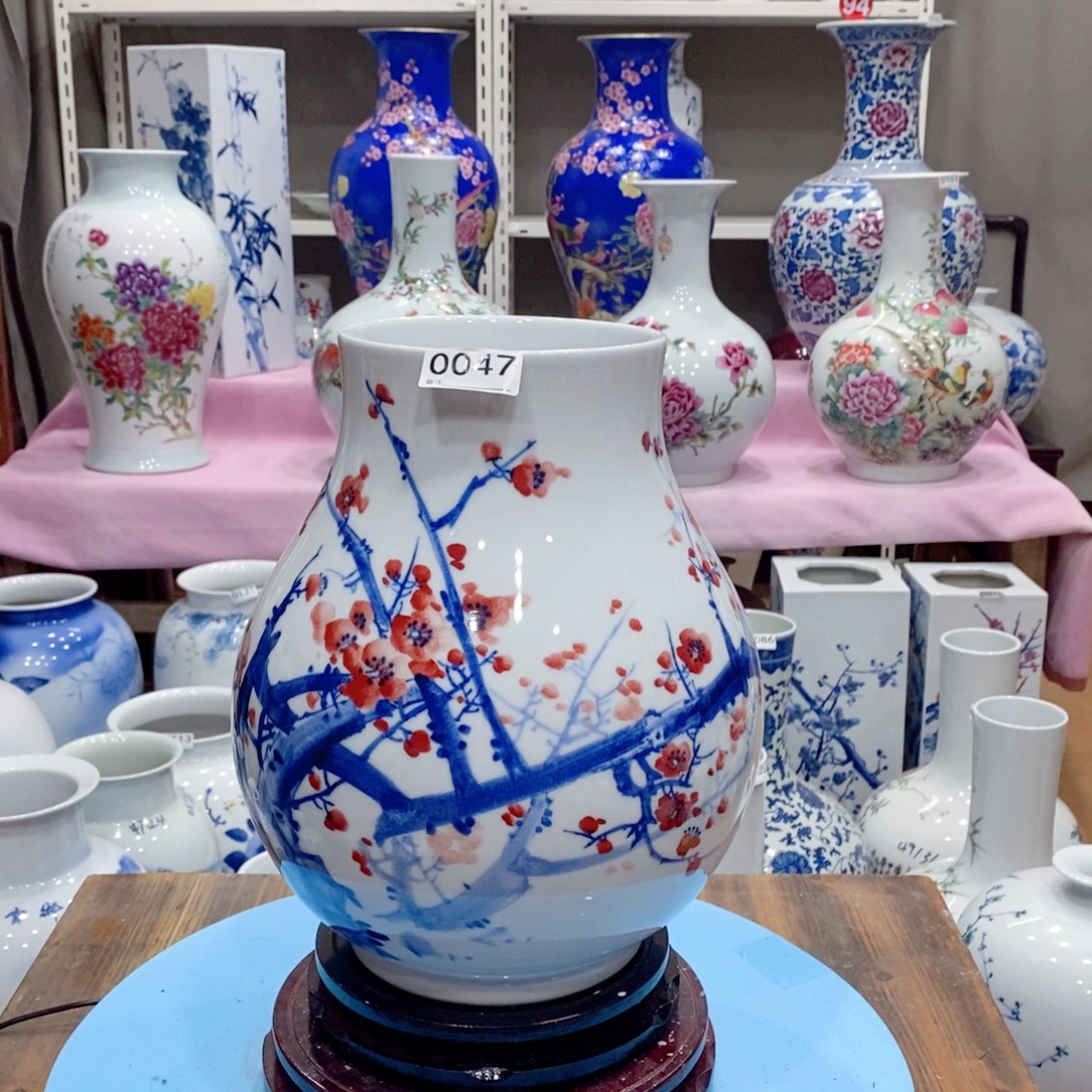 摆件景德镇陶瓷福筒