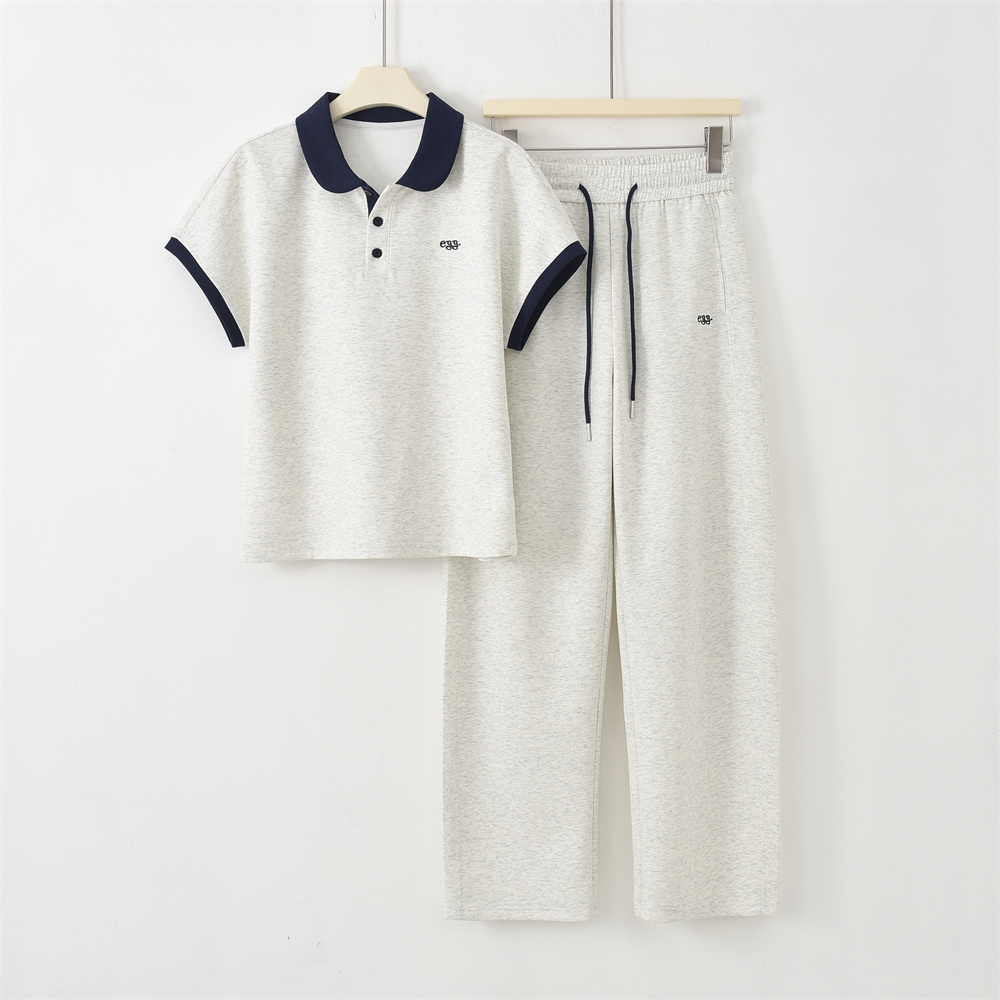 NXH-「简约舒适」2025初夏新款舒适百搭休闲减龄套装EF-25088