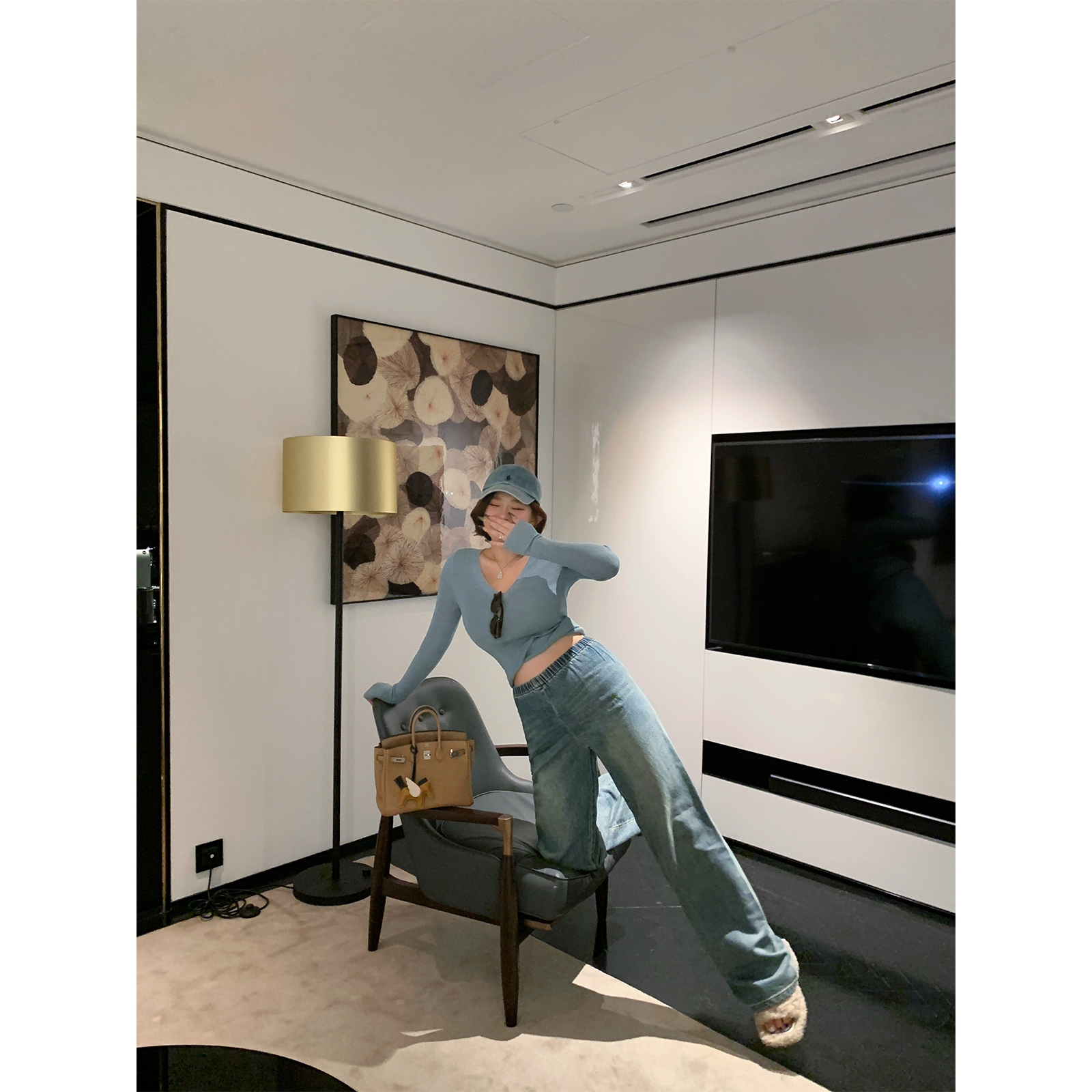 周白子 9/8 20:00 新品【懒人牛仔裤】微胖高腰显瘦牛仔裤ZTPS0024