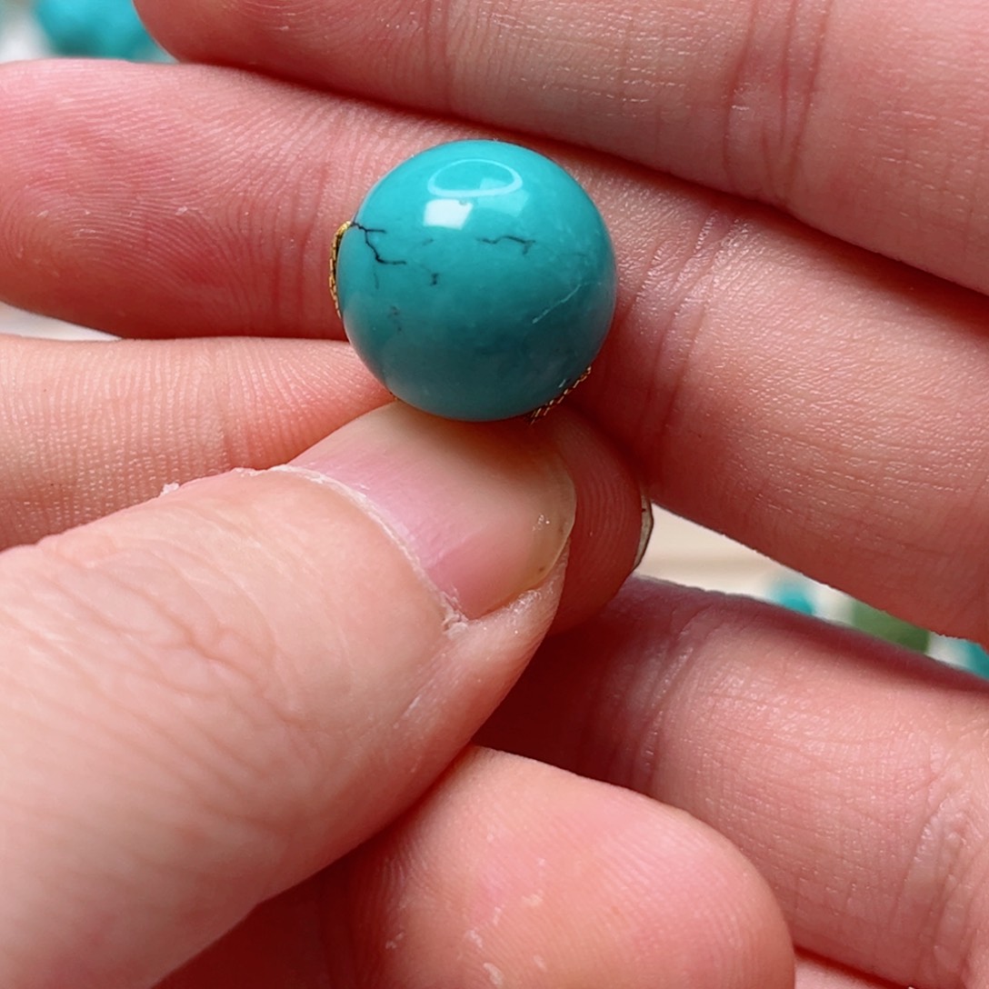 绿松石圆珠14.4未镶嵌
