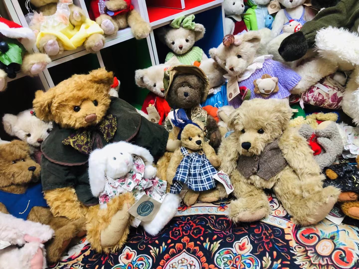 关节熊兔兔娃娃中古玩具