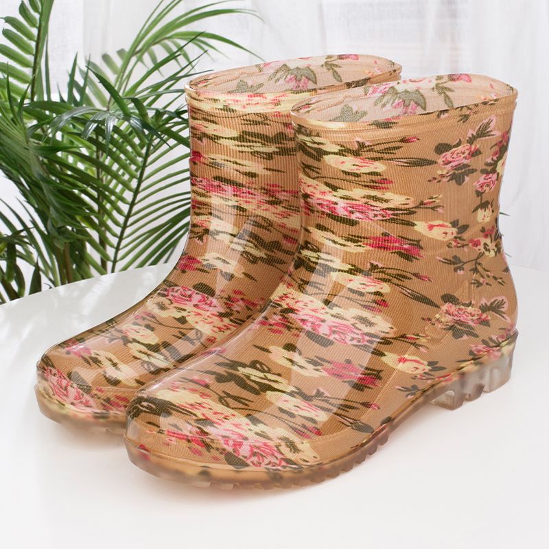 雨靴女低筒防滑时尚厨房女士雨鞋短筒水鞋牛筋底耐磨成人防水水靴
