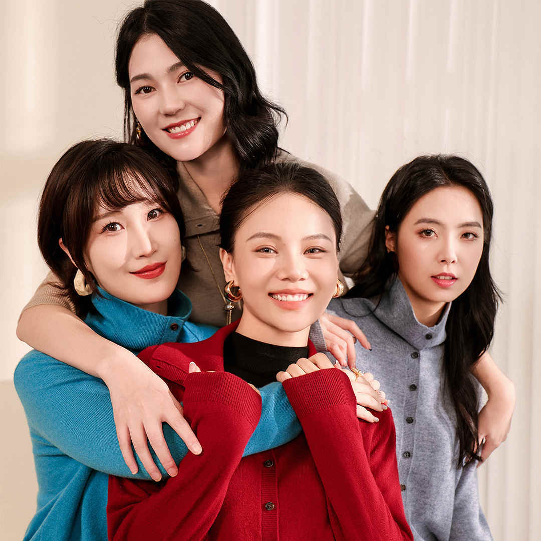 谭飞【全天候羊绒开衫】秋季新款一衣多穿羊毛针织翻领套头羊绒衫女