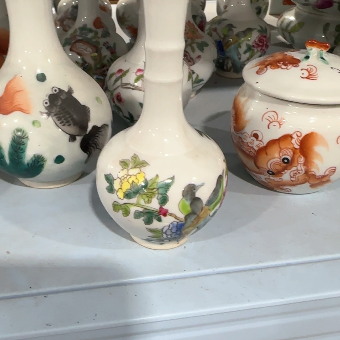 瓷片摆件手绘瓷器年底处理