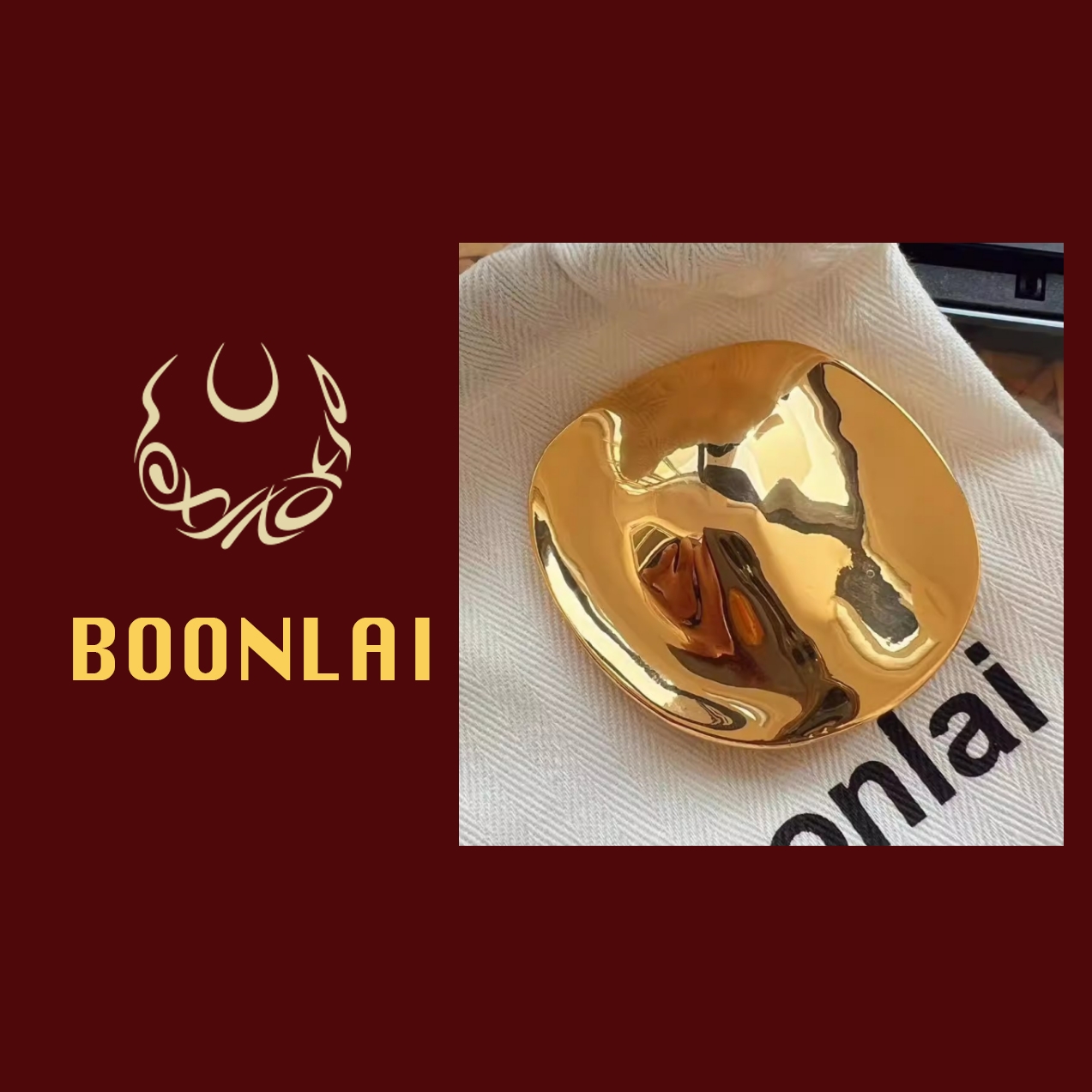 铜合金胸针 【满七免一】金属不规则圆形胸针1412