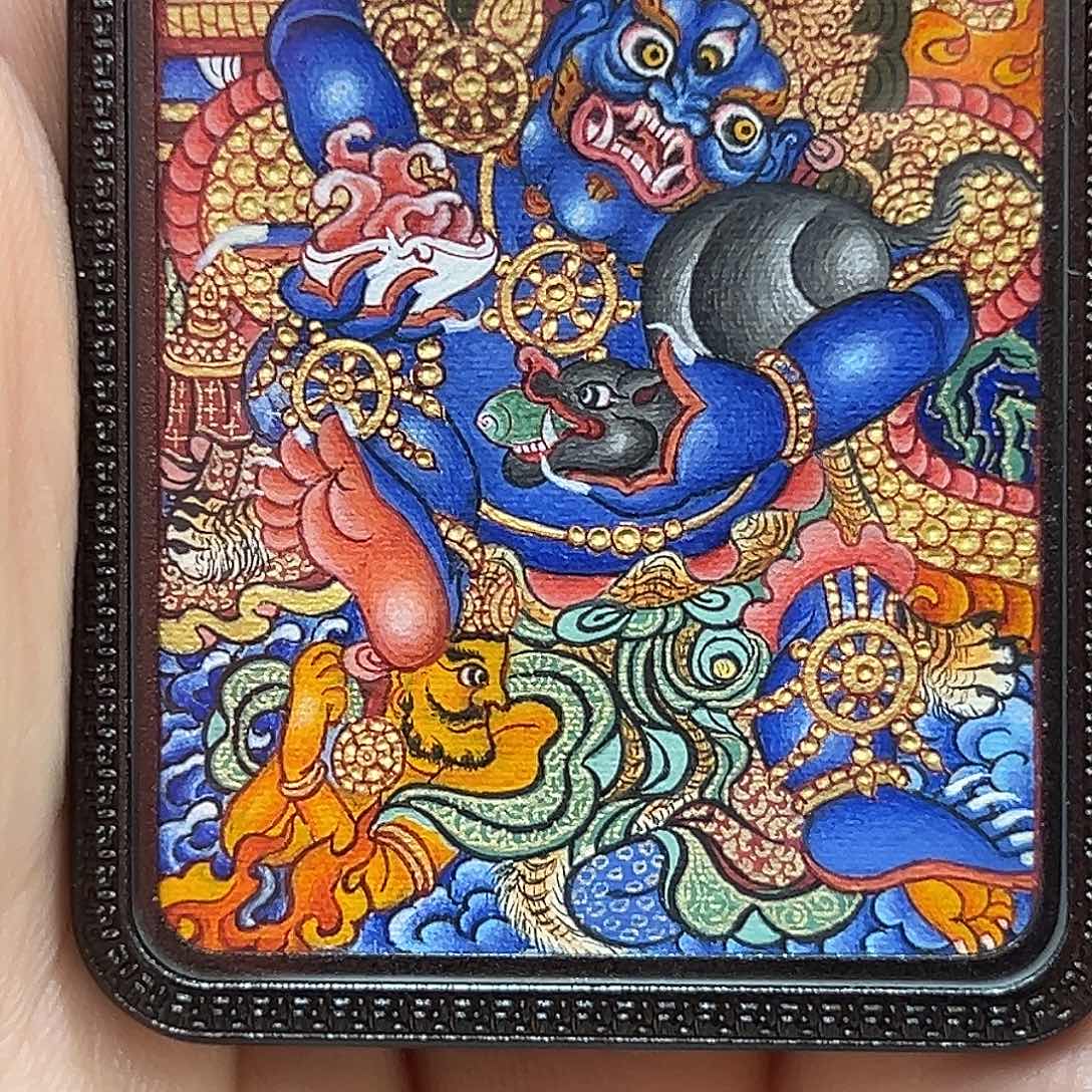 吊坠纯手绘黑财神
