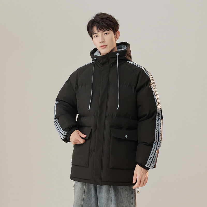 撞色棉衣男士冬季棉服夹克秋冬韩版时尚情侣加厚百搭连帽宽松