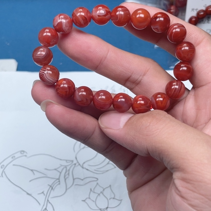 南红玛瑙未镶嵌手链