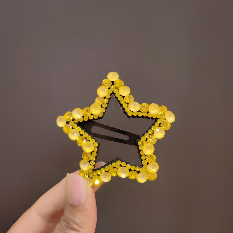 韩国施家水晶五星bb夹高档侧边夹顶夹韩版碎发夹边夹网红刘海夹女