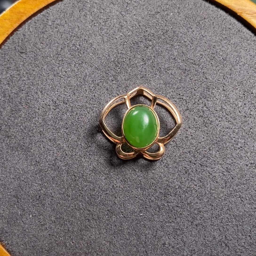 和田玉颈饰18K金镶嵌