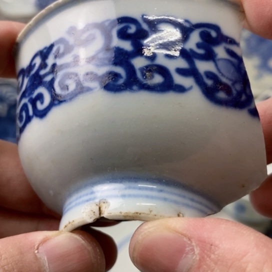 瓷片现代工艺品青花瓷片