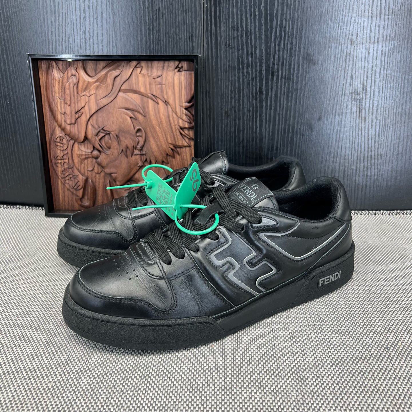 95新 FENDI/芬迪 43码match 黑CH22335二手男鞋