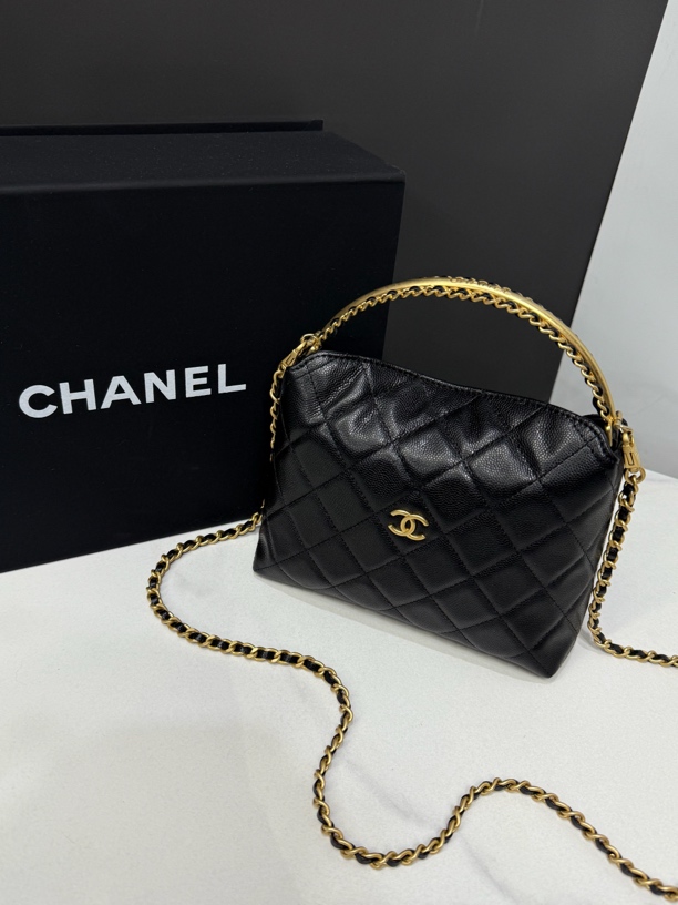 99新 Chanel/香奈儿 24A手柄Hobo链条包芯片18cm/JJ5021711
