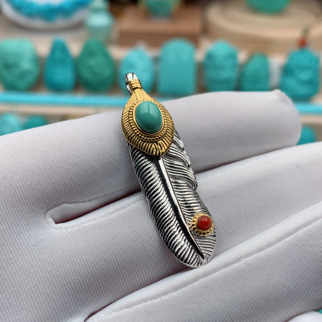 绿松石珠宝奇石银S925镶嵌