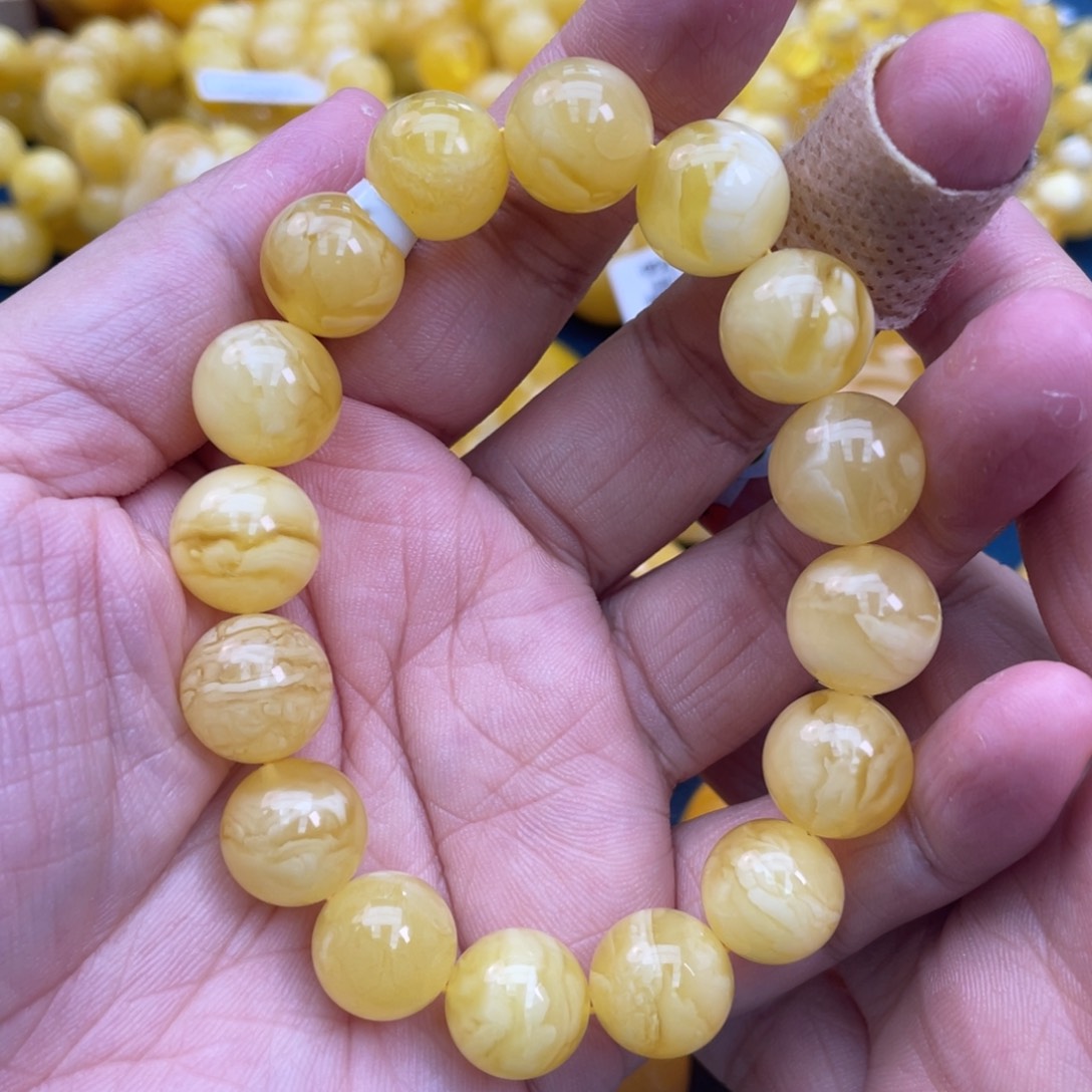 琥珀裸石未镶嵌琥珀蜜蜡12m m