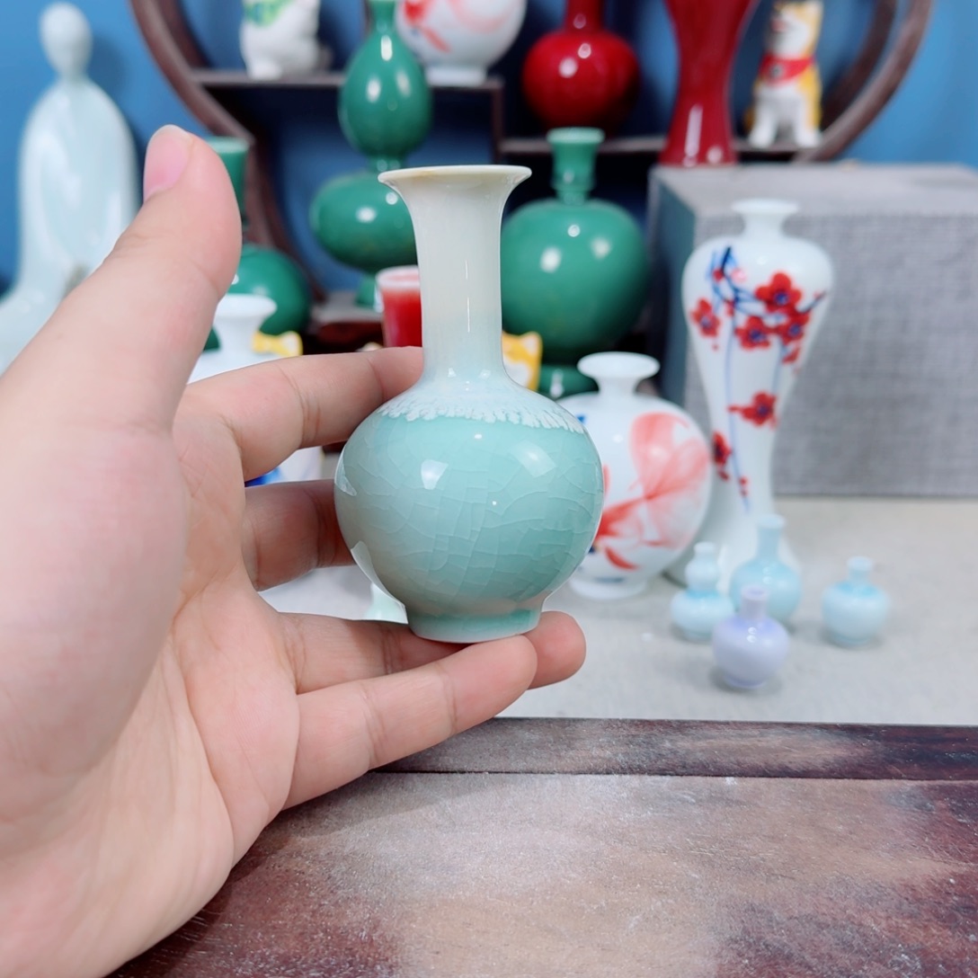 陶瓷手工小花器摆件