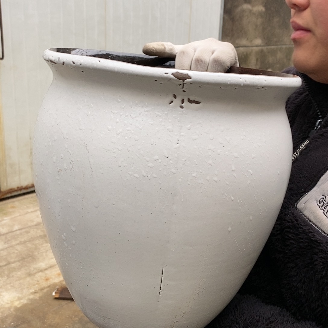 紫砂花盆瑕疵口27高30