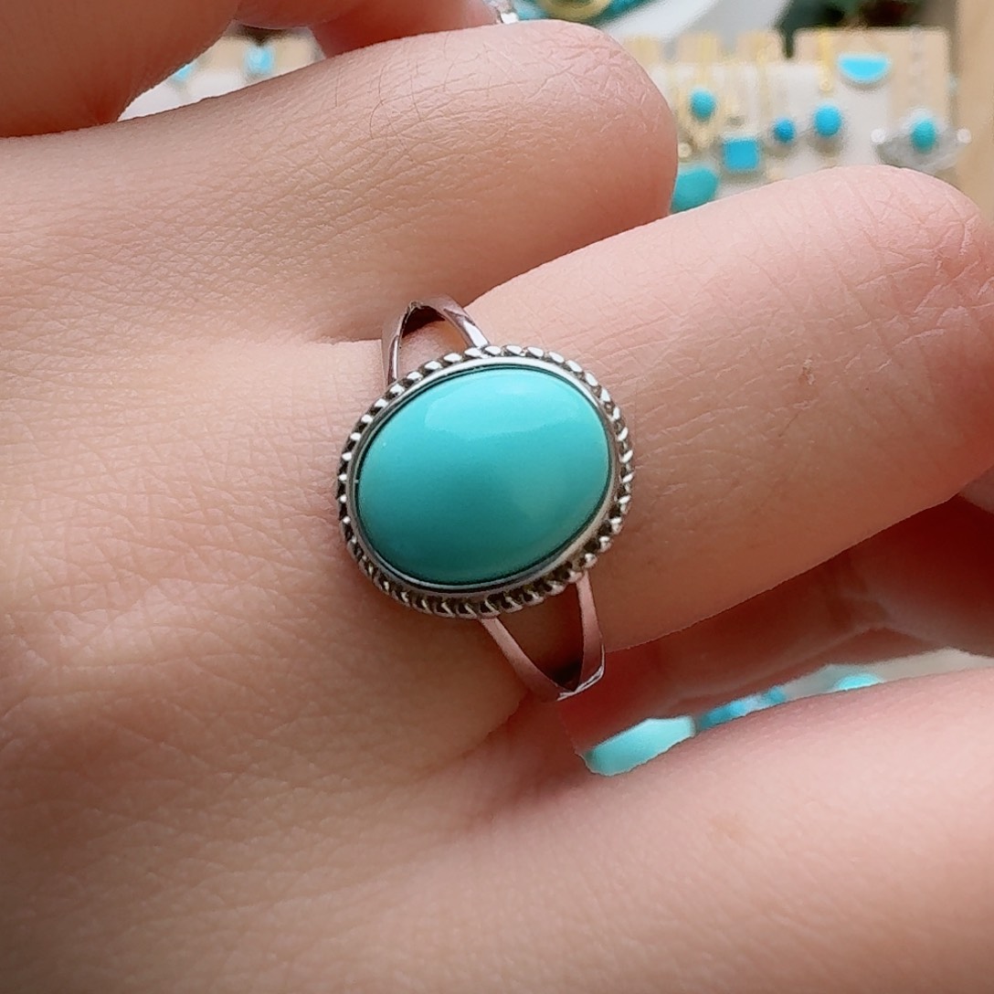 绿松石配饰银S925镶嵌