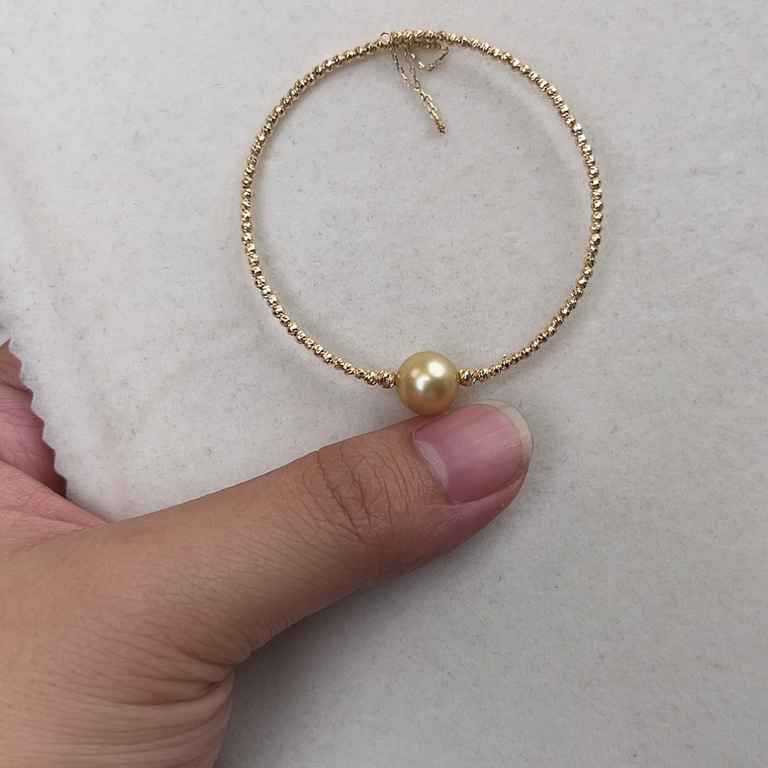 海水珍珠18K金镶嵌手镯