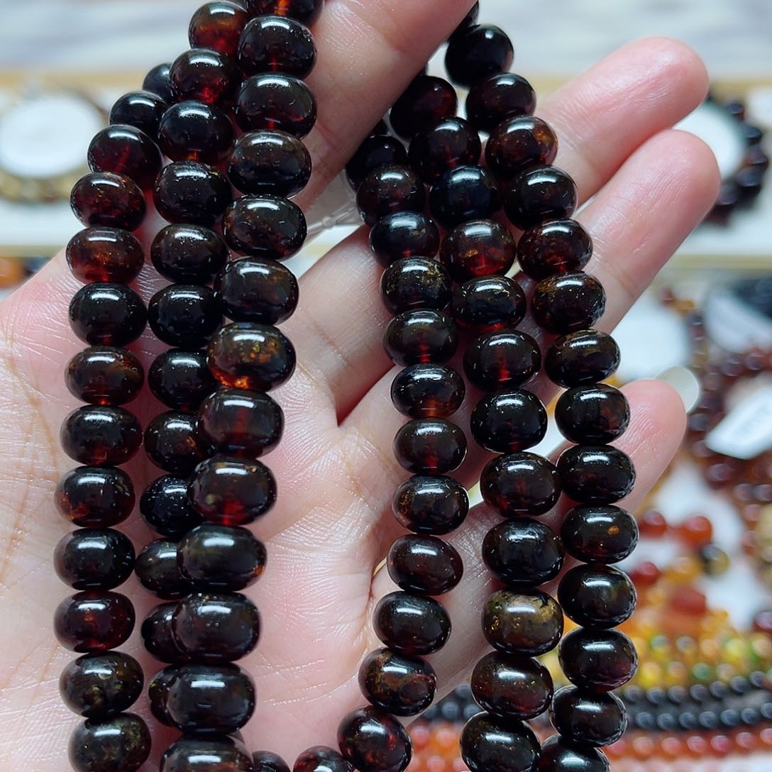 未镶嵌颈饰琥珀粉**子琥珀9